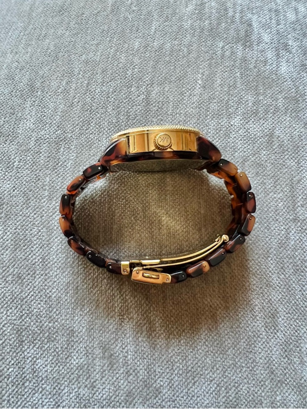 Michael Kors Women’s Ritz Gold and Tortoiseshell Bracelet Watch - Picture 5 of 5